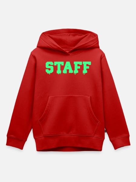 Staff - Kinder Premium Organic Hoodie - Rot