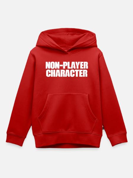 Typografie der Nicht-Spieler-Charaktere - Kinder Premium Organic Hoodie - Rot