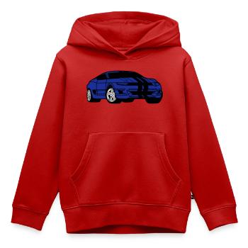 Voiture de sport - Voiture de sport - Coupé - Sweat Premium à capuche enfant bio - rouge - Devant - AI Model Kid Female (0cm)