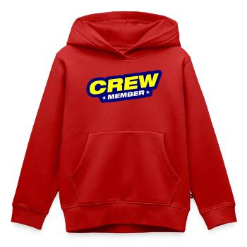 Crew Mitglied - Kinder Premium Organic Hoodie - Rot - Vorne - AI Model Kid Female (0cm)