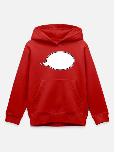 Sprechblase Comic rechts - Kinder Premium Organic Hoodie - Rot