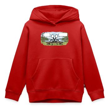 Savo Guys Duo 1 By Nature - Kinder Premium Organic Hoodie - Rot - Vorne - AI Model Kid Female (0cm)