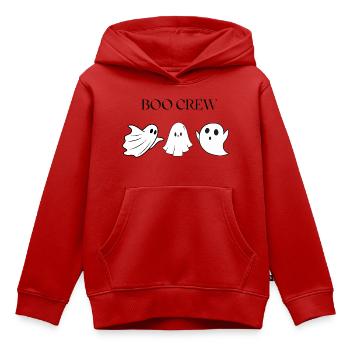 BOO CREW - Kinder Premium Organic Hoodie - Rot - Vorne - AI Model Kid Female (0cm)