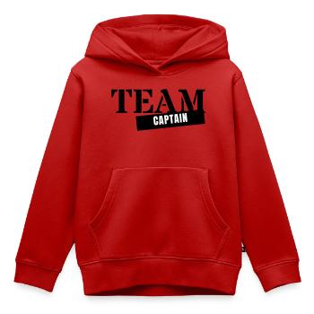 Team Captain - Kapitän Coach Trainer Gruppe Chef - Kids Premium Organic Hoodie - red - Front - AI Model Kid Female (0cm)