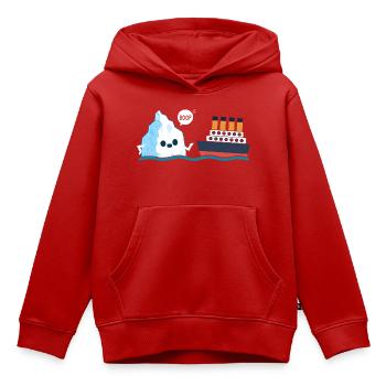 Titanic Comique Titanic et parodie de Boop I-ceberg - Sweat Premium à capuche enfant bio - rouge - Devant - AI Model Kid Female (0cm)
