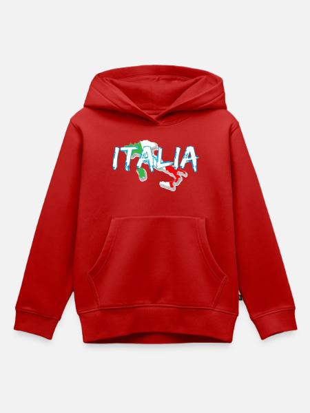 Italien Edo weißer Stiefel - Kinder Premium Organic Hoodie - Rot