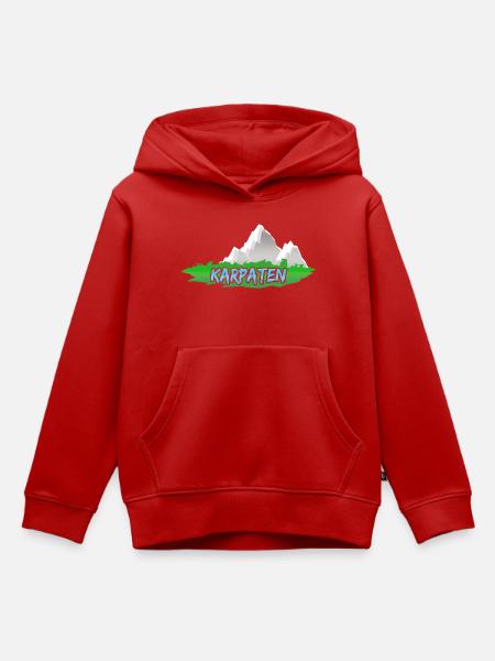 Berg Karpaten - Kinder Premium Organic Hoodie - Rot