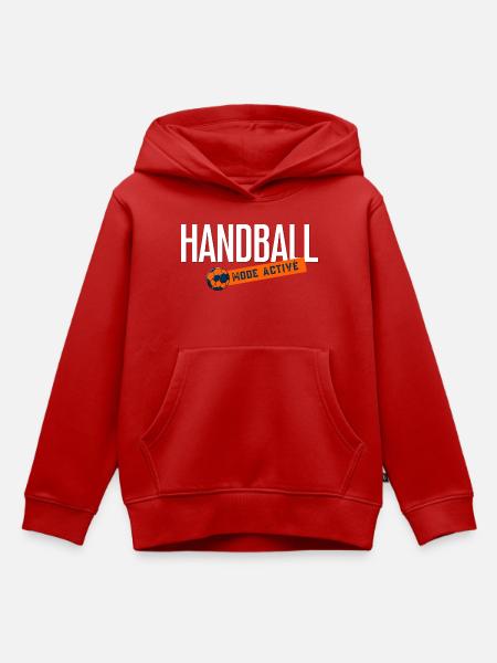Handball-Aktivmodus - Kinder Premium Organic Hoodie - Rot
