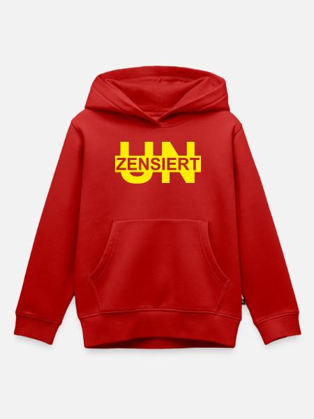 unzensiert - Kinder Premium Organic Hoodie - Rot
