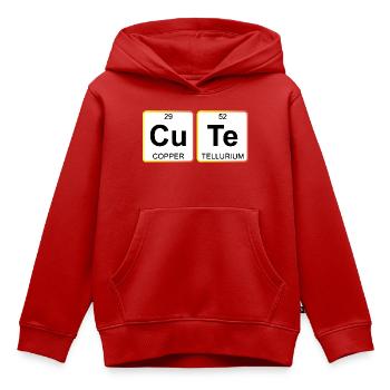 Cute Chemistry Periodic Table - Kinder Premium Organic Hoodie - Rot - Vorne - AI Model Kid Female (0cm)
