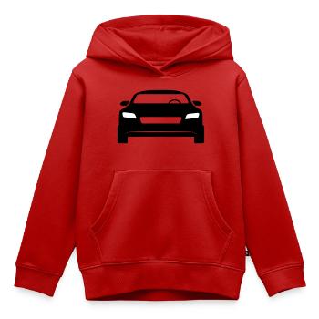 Voiture de sport - Sweat Premium à capuche enfant bio - rouge - Devant - AI Model Kid Female (0cm)