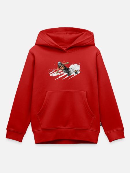 ski - Kinder Premium Organic Hoodie - Rot