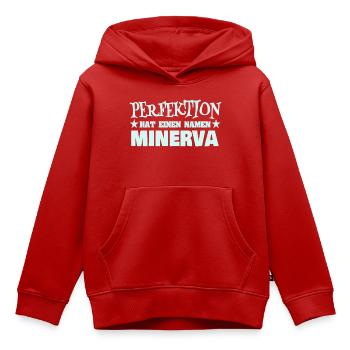Frauenname Mi - Kinder Premium Organic Hoodie - Rot - Vorne - AI Model Kid Female (0cm)