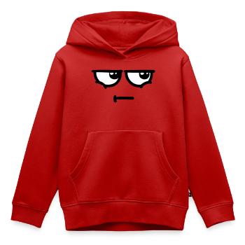 pas amusé - Sweat Premium à capuche enfant bio - rouge - Devant - AI Model Kid Female (0cm)