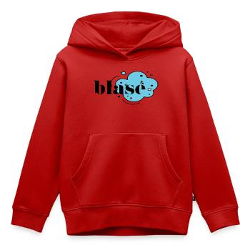 Blasé - Kinder Premium Organic Hoodie - Rot - Vorne - AI Model Kid Female (0cm)