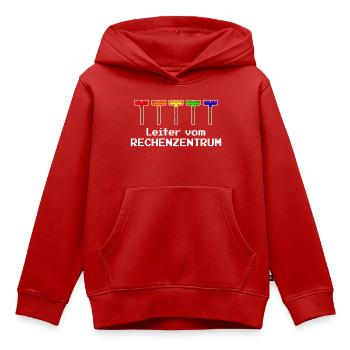 Leiter vom Rechenzentrum Gartenoutfit Gartenarbeit - Kinder Premium Organic Hoodie - Rot - Vorne - AI Model Kid Female (0cm)