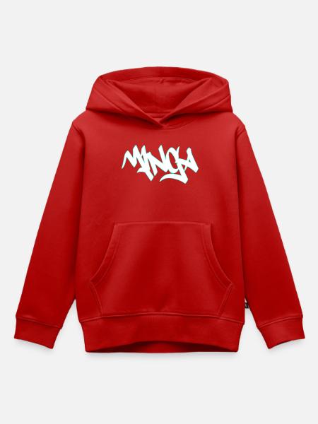 Graffiti Mibga Neon Schriftzug - Kinder Premium Organic Hoodie - Rot