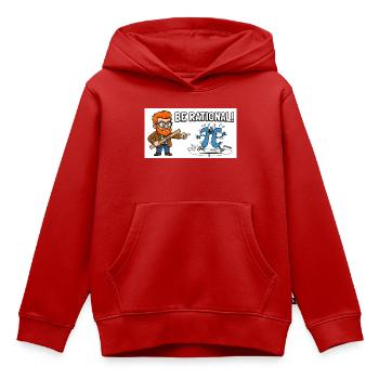 Be Rational Math Cartoon - Kinder Premium Organic Hoodie - Rot - Vorne - AI Model Kid Female (0cm)