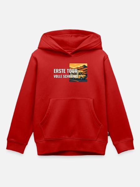 Erste Wohnmobilreise Geschenk für Anfänger - Kinder Premium Organic Hoodie - Rot