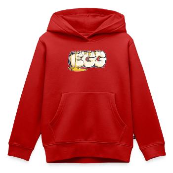 Egg, mot dessiné (2) - Sweat Premium à capuche enfant bio - rouge - Devant - AI Model Kid Female (0cm)