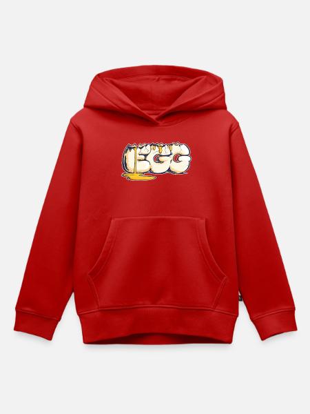 Ei, gezogenes Wort (2) - Kinder Premium Organic Hoodie - Rot