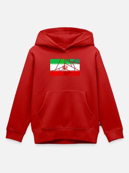 Flagge Iran - Kinder Premium Organic Hoodie - Rot