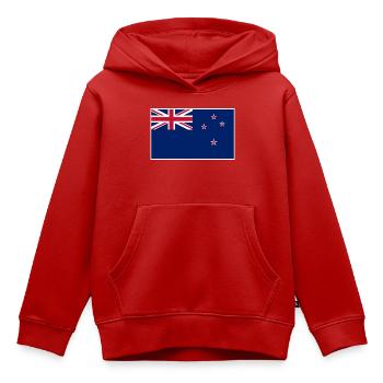 New Zealand Flag - Kinder Premium Organic Hoodie - Rot - Vorne - AI Model Kid Female (0cm)