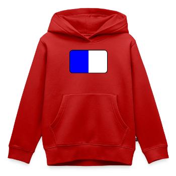 Emblème du drapeau de Spa - Sweat Premium à capuche enfant bio - rouge - Devant - AI Model Kid Female (0cm)