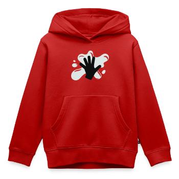 Klima Kleber Aktion - Kinder Premium Organic Hoodie - Rot - Vorne - AI Model Kid Female (0cm)