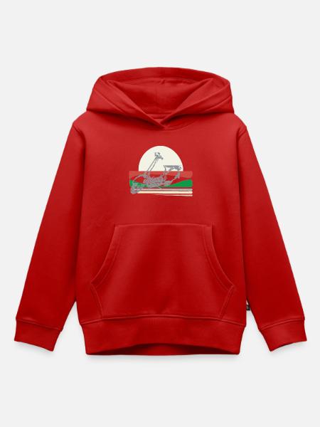 Roller Scooter Sommer - Kinder Premium Organic Hoodie - Rot