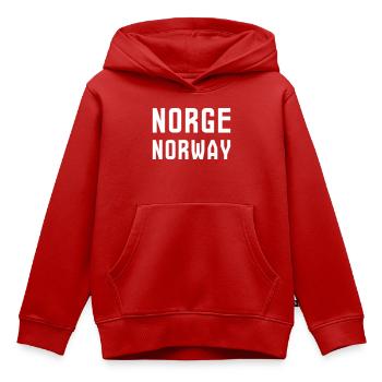 Norvège - Norvège - Sweat Premium à capuche enfant bio - rouge - Devant - AI Model Kid Female (0cm)