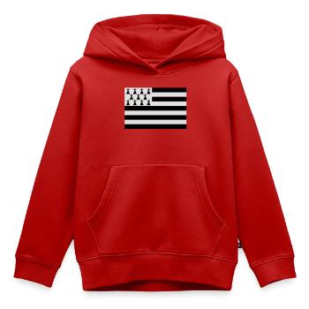 Bretagne ! - Sweat Premium à capuche enfant bio - rouge - Devant - AI Model Kid Female (0cm)