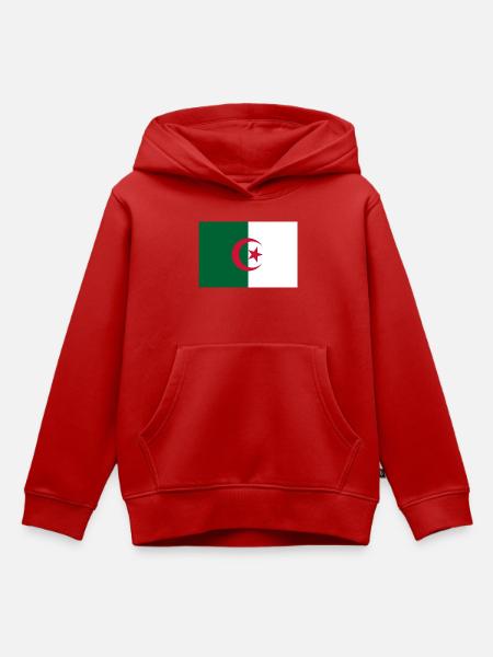 Algerische Flagge - Kinder Premium Organic Hoodie - Rot