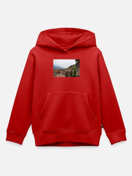 Blick auf Limone - Kinder Premium Organic Hoodie - Rot