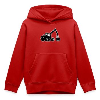 Harvester Silhouette - Kinder Premium Organic Hoodie - Rot - Vorne - AI Model Kid Female (0cm)