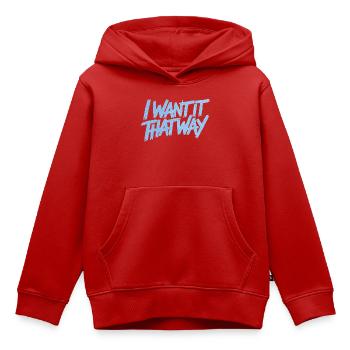 I Want It That Way - Backstreet (Glitzer) - Kinder Premium Organic Hoodie - Rot - Vorne - AI Model Kid Female (0cm)