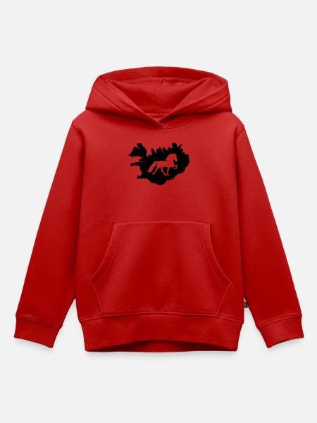 Tölter Island - Kinder Premium Organic Hoodie - Rot