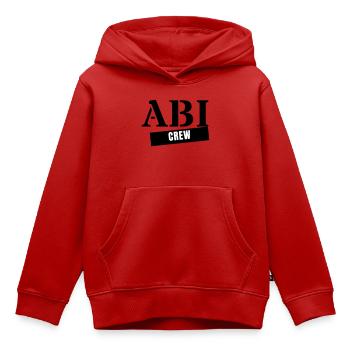 Abi Crew - Année de remise des diplômes de l’Abitur Voyage de l’Abitur - Sweat Premium à capuche enfant bio - rouge - Devant - AI Model Kid Female (0cm)