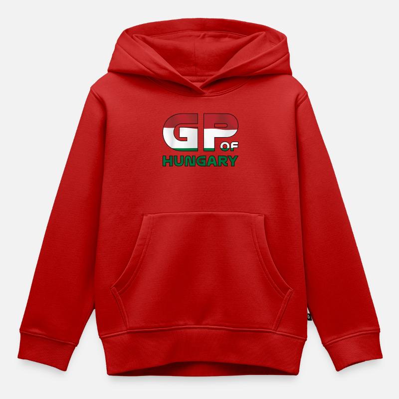 hungary_gp - Sweat Premium à capuche enfant bio - rouge