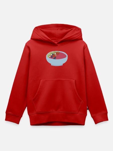 Frucht-Smoothie-Schüssel-Illustration - Kinder Premium Organic Hoodie - Rot
