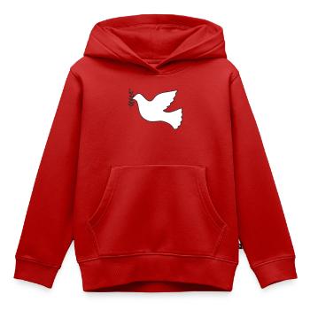 Friedenstaube mit Zweig - Kinder Premium Organic Hoodie - Rot - Vorne - AI Model Kid Female (0cm)