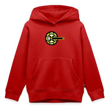 Icône de plateau de vélo - Sweat Premium à capuche enfant bio - rouge - Devant - AI Model Kid Female (0cm)