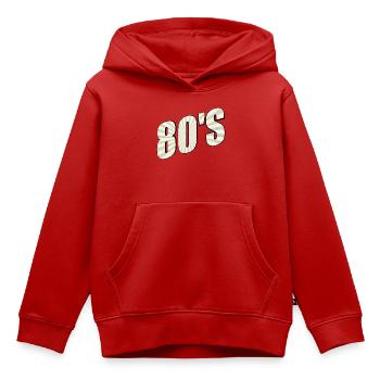 80er Jahre - Kinder Premium Organic Hoodie - Rot - Vorne - AI Model Kid Female (0cm)