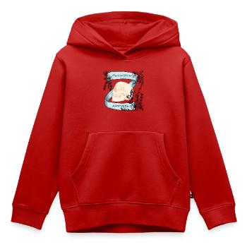 Sensible & Sauvage - Sweat Premium à capuche enfant bio - rouge - Devant - AI Model Kid Female (0cm)