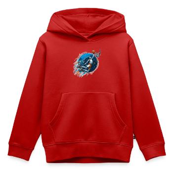 Basketball Dunking Gift - Kids Premium Organic Hoodie - red - Front - AI Model Kid Female (0cm)