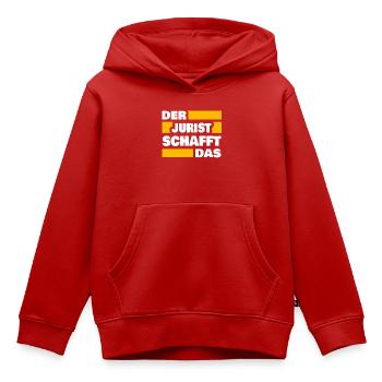 Jurist als Arbeit - Kinder Premium Organic Hoodie - Rot - Vorne - AI Model Kid Female (0cm)