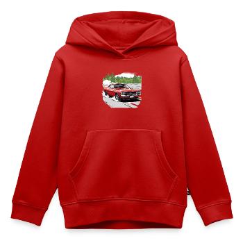 Klassische Auto-Drift in Rot - Kinder Premium Organic Hoodie - Rot - Vorne - AI Model Kid Female (0cm)