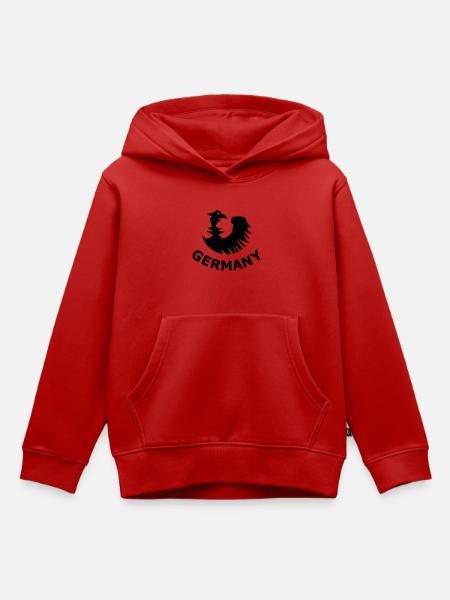 Deutschland Fans Design - Kinder Premium Organic Hoodie - Rot