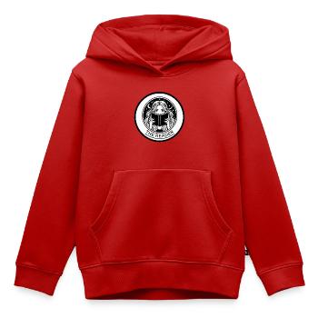 Bücher  - Kinder Premium Organic Hoodie - Rot - Vorne - AI Model Kid Female (0cm)
