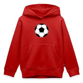 Fußball Ballsport Sport Fußballfan Ball - Kinder Premium Organic Hoodie - Rot - Vorne - AI Model Kid Female (0cm)